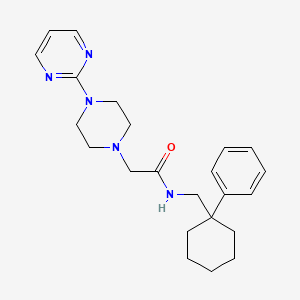 molecular formula C23H31N5O B6905055 N-[(1-phenylcyclohexyl)methyl]-2-(4-pyrimidin-2-ylpiperazin-1-yl)acetamide 