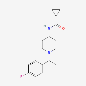 molecular formula C17H23FN2O B6905098 N-[1-[1-(4-fluorophenyl)ethyl]piperidin-4-yl]cyclopropanecarboxamide 