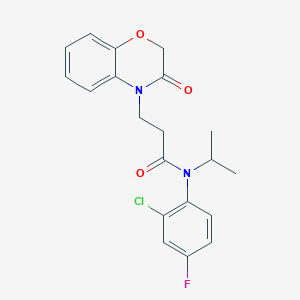 molecular formula C20H20ClFN2O3 B6905152 N-(2-chloro-4-fluorophenyl)-3-(3-oxo-1,4-benzoxazin-4-yl)-N-propan-2-ylpropanamide 