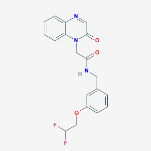 molecular formula C19H17F2N3O3 B6905182 N-[[3-(2,2-difluoroethoxy)phenyl]methyl]-2-(2-oxoquinoxalin-1-yl)acetamide 