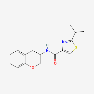 molecular formula C16H18N2O2S B6905230 N-(3,4-dihydro-2H-chromen-3-yl)-2-propan-2-yl-1,3-thiazole-4-carboxamide 