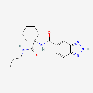 molecular formula C17H23N5O2 B6905293 N-[1-(propylcarbamoyl)cyclohexyl]-2H-benzotriazole-5-carboxamide 