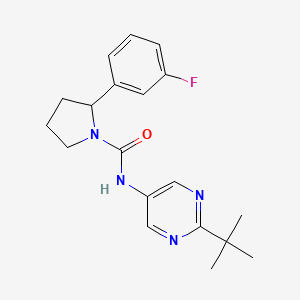 molecular formula C19H23FN4O B6905488 N-(2-tert-butylpyrimidin-5-yl)-2-(3-fluorophenyl)pyrrolidine-1-carboxamide 