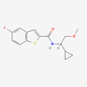 molecular formula C15H16FNO2S B6905536 N-(1-cyclopropyl-2-methoxyethyl)-5-fluoro-1-benzothiophene-2-carboxamide 