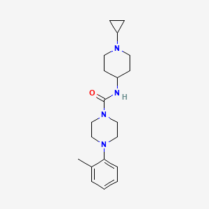 molecular formula C20H30N4O B6905567 N-(1-cyclopropylpiperidin-4-yl)-4-(2-methylphenyl)piperazine-1-carboxamide 