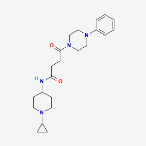 molecular formula C22H32N4O2 B6905589 N-(1-cyclopropylpiperidin-4-yl)-4-oxo-4-(4-phenylpiperazin-1-yl)butanamide 