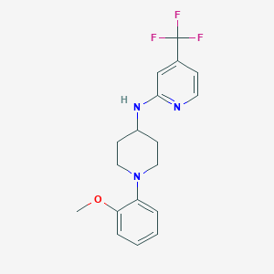 molecular formula C18H20F3N3O B6905802 N-[1-(2-methoxyphenyl)piperidin-4-yl]-4-(trifluoromethyl)pyridin-2-amine 