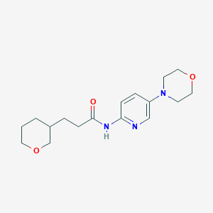 molecular formula C17H25N3O3 B6905843 N-(5-morpholin-4-ylpyridin-2-yl)-3-(oxan-3-yl)propanamide 