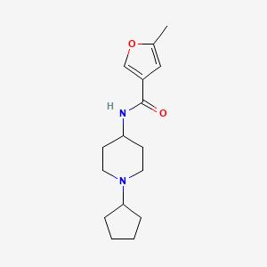 molecular formula C16H24N2O2 B6905870 N-(1-cyclopentylpiperidin-4-yl)-5-methylfuran-3-carboxamide 