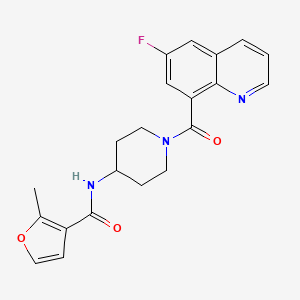 molecular formula C21H20FN3O3 B6905912 N-[1-(6-fluoroquinoline-8-carbonyl)piperidin-4-yl]-2-methylfuran-3-carboxamide 