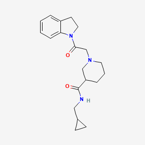 molecular formula C20H27N3O2 B6906032 N-(cyclopropylmethyl)-1-[2-(2,3-dihydroindol-1-yl)-2-oxoethyl]piperidine-3-carboxamide 