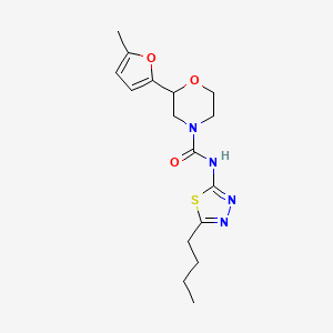 molecular formula C16H22N4O3S B6906047 N-(5-butyl-1,3,4-thiadiazol-2-yl)-2-(5-methylfuran-2-yl)morpholine-4-carboxamide 