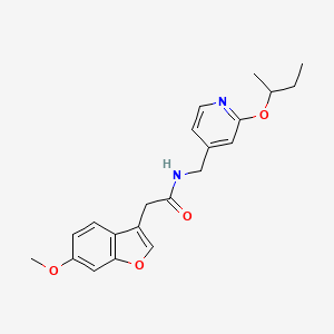 molecular formula C21H24N2O4 B6906235 N-[(2-butan-2-yloxypyridin-4-yl)methyl]-2-(6-methoxy-1-benzofuran-3-yl)acetamide 