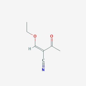 molecular formula C7H9NO2 B069063 (Z)-2-(Ethoxymethylene)-3-oxobutanenitrile CAS No. 186341-01-5