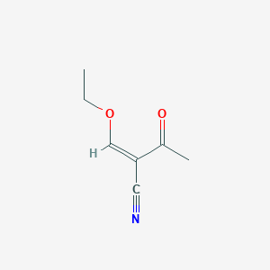 molecular formula C7H9NO2 B069063 (2Z)-2-(Ethoxymethylene)-3-oxobutanenitrile CAS No. 186341-01-5