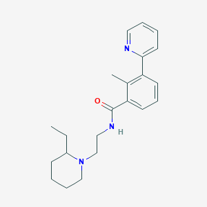 molecular formula C22H29N3O B6906345 N-[2-(2-ethylpiperidin-1-yl)ethyl]-2-methyl-3-pyridin-2-ylbenzamide 