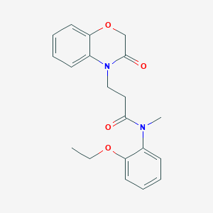 molecular formula C20H22N2O4 B6906370 N-(2-ethoxyphenyl)-N-methyl-3-(3-oxo-1,4-benzoxazin-4-yl)propanamide 