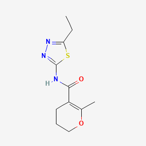 molecular formula C11H15N3O2S B6906415 N-(5-ethyl-1,3,4-thiadiazol-2-yl)-6-methyl-3,4-dihydro-2H-pyran-5-carboxamide 