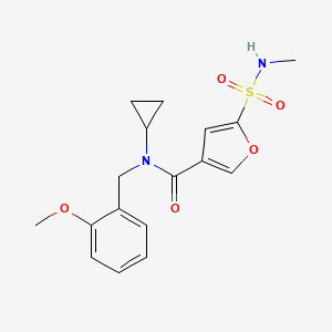 molecular formula C17H20N2O5S B6906435 N-cyclopropyl-N-[(2-methoxyphenyl)methyl]-5-(methylsulfamoyl)furan-3-carboxamide 
