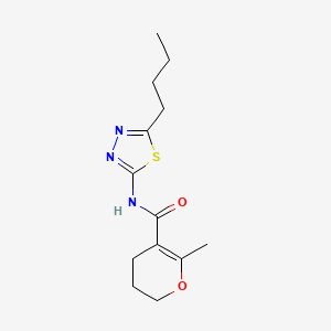 molecular formula C13H19N3O2S B6906442 N-(5-butyl-1,3,4-thiadiazol-2-yl)-6-methyl-3,4-dihydro-2H-pyran-5-carboxamide 