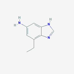 molecular formula C9H11N3 B069065 4-Ethyl-1H-benzo[d]imidazol-6-amine CAS No. 177843-77-5