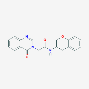 molecular formula C19H17N3O3 B6906543 N-(3,4-dihydro-2H-chromen-3-yl)-2-(4-oxoquinazolin-3-yl)acetamide 