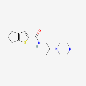 molecular formula C16H25N3OS B6906628 N-[2-(4-methylpiperazin-1-yl)propyl]-5,6-dihydro-4H-cyclopenta[b]thiophene-2-carboxamide 