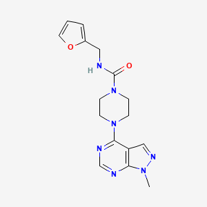 molecular formula C16H19N7O2 B6906736 N-(furan-2-ylmethyl)-4-(1-methylpyrazolo[3,4-d]pyrimidin-4-yl)piperazine-1-carboxamide 