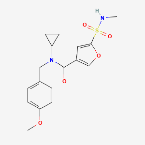 molecular formula C17H20N2O5S B6906770 N-cyclopropyl-N-[(4-methoxyphenyl)methyl]-5-(methylsulfamoyl)furan-3-carboxamide 
