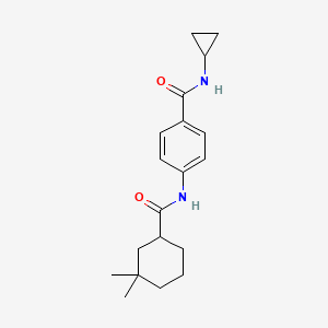 molecular formula C19H26N2O2 B6906784 N-cyclopropyl-4-[(3,3-dimethylcyclohexanecarbonyl)amino]benzamide 