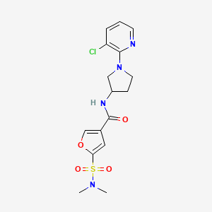 molecular formula C16H19ClN4O4S B6906793 N-[1-(3-chloropyridin-2-yl)pyrrolidin-3-yl]-5-(dimethylsulfamoyl)furan-3-carboxamide 