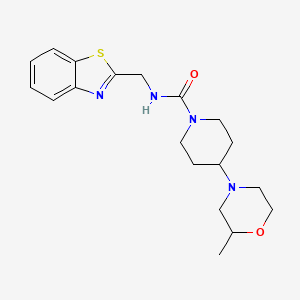 molecular formula C19H26N4O2S B6906855 N-(1,3-benzothiazol-2-ylmethyl)-4-(2-methylmorpholin-4-yl)piperidine-1-carboxamide 