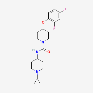 molecular formula C20H27F2N3O2 B6906941 N-(1-cyclopropylpiperidin-4-yl)-4-(2,4-difluorophenoxy)piperidine-1-carboxamide 