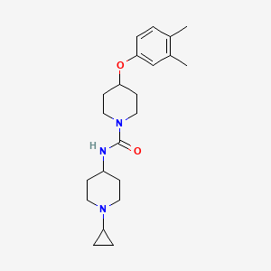 molecular formula C22H33N3O2 B6906944 N-(1-cyclopropylpiperidin-4-yl)-4-(3,4-dimethylphenoxy)piperidine-1-carboxamide 