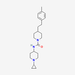 molecular formula C23H35N3O B6906964 N-(1-cyclopropylpiperidin-4-yl)-4-[2-(4-methylphenyl)ethyl]piperidine-1-carboxamide 