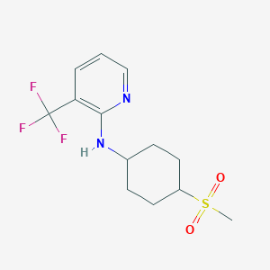 molecular formula C13H17F3N2O2S B6907033 N-(4-methylsulfonylcyclohexyl)-3-(trifluoromethyl)pyridin-2-amine 