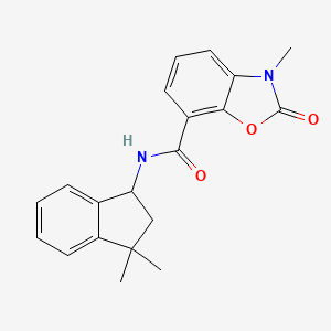 molecular formula C20H20N2O3 B6907184 N-(3,3-dimethyl-1,2-dihydroinden-1-yl)-3-methyl-2-oxo-1,3-benzoxazole-7-carboxamide 