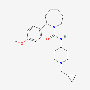 molecular formula C23H35N3O2 B6907238 N-[1-(cyclopropylmethyl)piperidin-4-yl]-2-(4-methoxyphenyl)azepane-1-carboxamide 