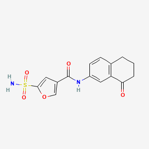 molecular formula C15H14N2O5S B6907320 N-(8-oxo-6,7-dihydro-5H-naphthalen-2-yl)-5-sulfamoylfuran-3-carboxamide 