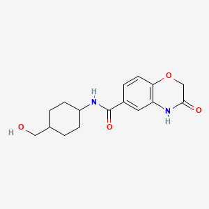 molecular formula C16H20N2O4 B6907333 N-[4-(hydroxymethyl)cyclohexyl]-3-oxo-4H-1,4-benzoxazine-6-carboxamide 