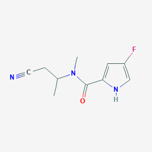 molecular formula C10H12FN3O B6907334 N-(1-cyanopropan-2-yl)-4-fluoro-N-methyl-1H-pyrrole-2-carboxamide 