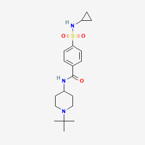 molecular formula C19H29N3O3S B6907386 N-(1-tert-butylpiperidin-4-yl)-4-(cyclopropylsulfamoyl)benzamide 