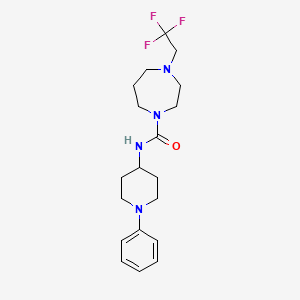 molecular formula C19H27F3N4O B6907394 N-(1-phenylpiperidin-4-yl)-4-(2,2,2-trifluoroethyl)-1,4-diazepane-1-carboxamide 