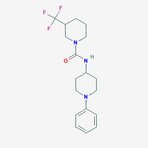 molecular formula C18H24F3N3O B6907408 N-(1-phenylpiperidin-4-yl)-3-(trifluoromethyl)piperidine-1-carboxamide 