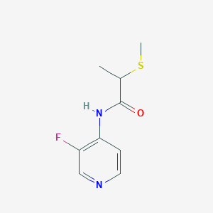 molecular formula C9H11FN2OS B6907423 N-(3-fluoropyridin-4-yl)-2-methylsulfanylpropanamide 