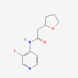 molecular formula C11H13FN2O2 B6907432 N-(3-fluoropyridin-4-yl)-2-(oxolan-2-yl)acetamide 