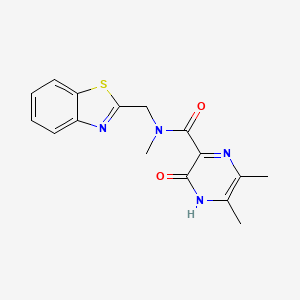 molecular formula C16H16N4O2S B6907446 N-(1,3-benzothiazol-2-ylmethyl)-N,5,6-trimethyl-2-oxo-1H-pyrazine-3-carboxamide 