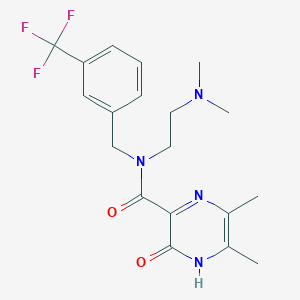 molecular formula C19H23F3N4O2 B6907475 N-[2-(dimethylamino)ethyl]-5,6-dimethyl-2-oxo-N-[[3-(trifluoromethyl)phenyl]methyl]-1H-pyrazine-3-carboxamide 