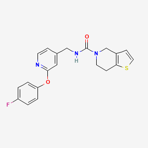 molecular formula C20H18FN3O2S B6907506 N-[[2-(4-fluorophenoxy)pyridin-4-yl]methyl]-6,7-dihydro-4H-thieno[3,2-c]pyridine-5-carboxamide 