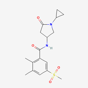 molecular formula C17H22N2O4S B6907995 N-(1-cyclopropyl-5-oxopyrrolidin-3-yl)-2,3-dimethyl-5-methylsulfonylbenzamide 